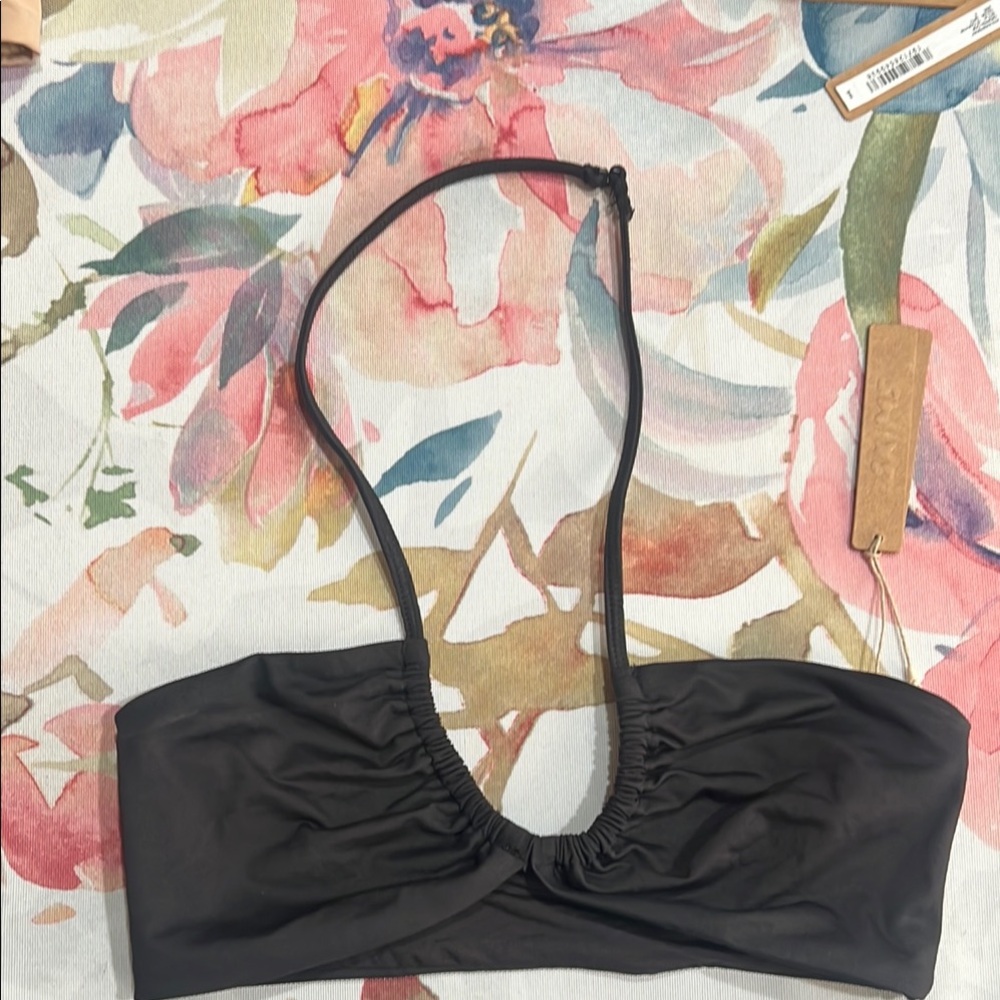 Skims recycled swim cut out ruched  triangle top